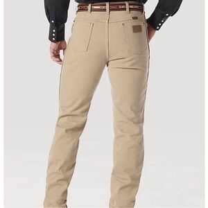 Wrangler 936 Jeans Mens Cowboy Cut Pre washed Tan Western Rodeo Denim 30x32